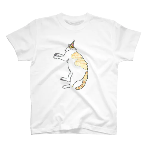 宴を楽しむ猫(二日酔い) スタンダードTシャツ