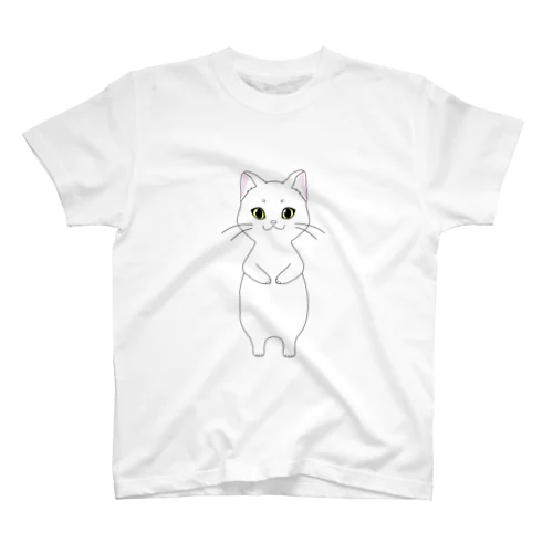 にゃ王さま　白猫 Regular Fit T-Shirt