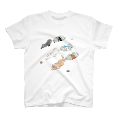 絵の具にゃんこ Regular Fit T-Shirt