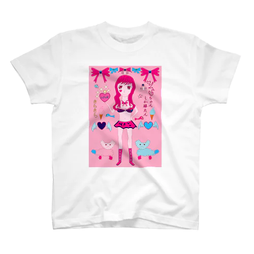 👩🎀可愛い女の子(Moe girl) スタンダードTシャツ