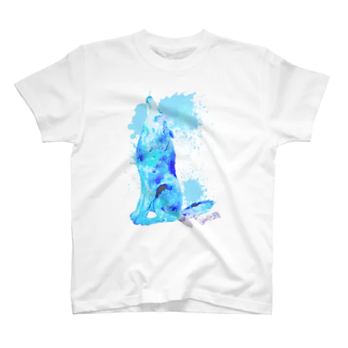 CLEAR BLUE WOLF Regular Fit T-Shirt