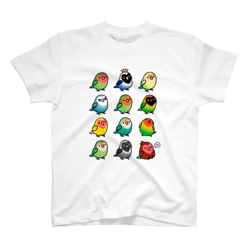 Chubby Bird ラブバード大集合　（コザクラインコ＆ボタンインコ）  スタンダードTシャツ