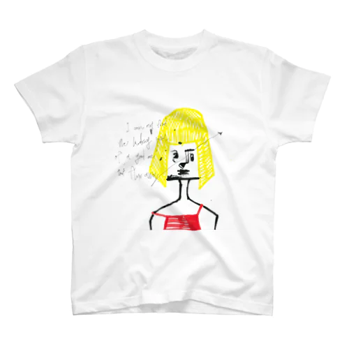 yellow big head girl スタンダードTシャツ