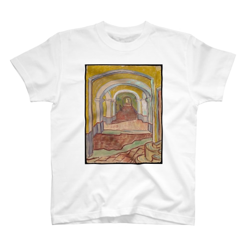 ゴッホ / Corridor in the Asylum / Vincent van Gogh / 1889 Regular Fit T-Shirt