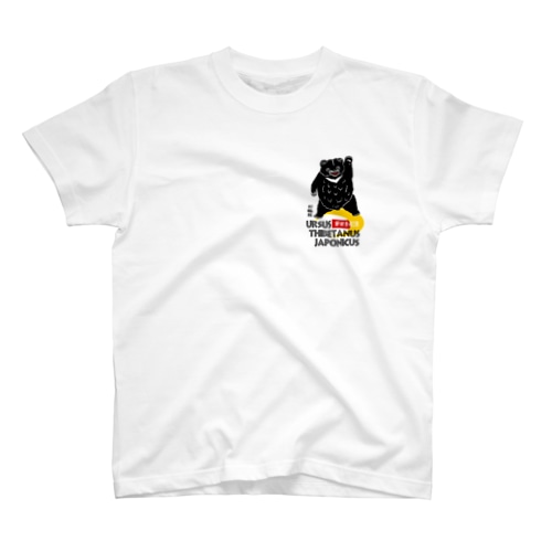 月輪熊　ロゴ風シャツ Regular Fit T-Shirt