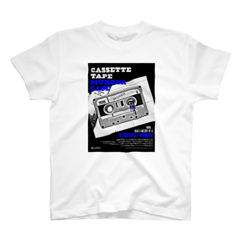 CASSETTE TAPE MURDER CASE(青) Regular Fit T-Shirt