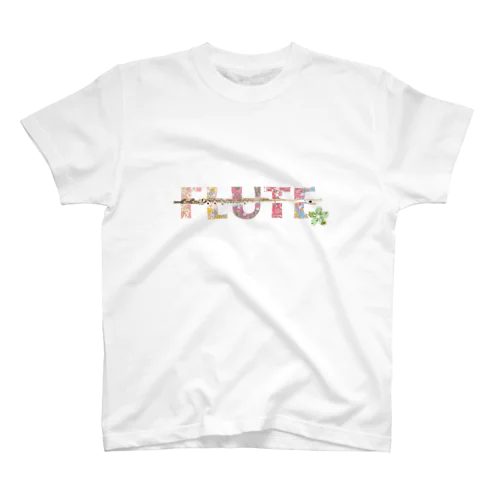 フルートTシャツ　桜の花付きバージョン　楽器　音楽 Regular Fit T-Shirt