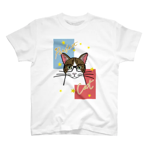 パーフェクト・キャット（メガネ） スタンダードTシャツ