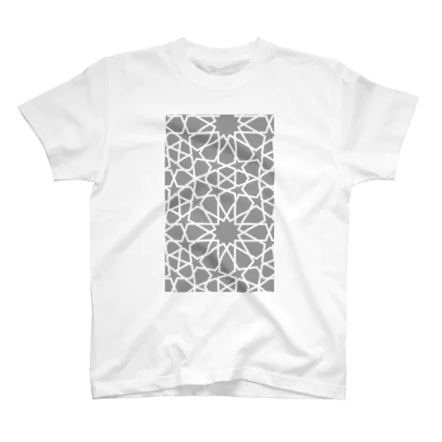 イスラム幾何学模様（グレー） スタンダードTシャツ