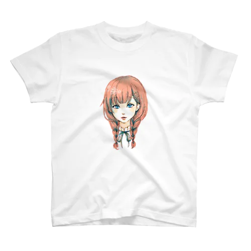 三つ編み女の子 Regular Fit T-Shirt