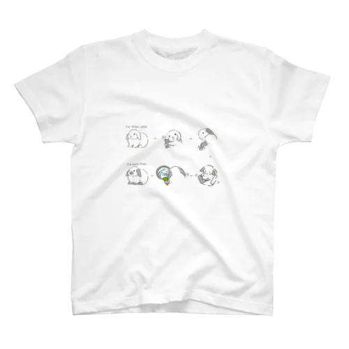 白うさぎからセーブルポイントに変身！ スタンダードTシャツ