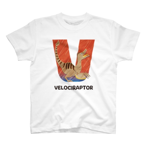 Alphabet Animals - VELOCIRAPTOR Regular Fit T-Shirt