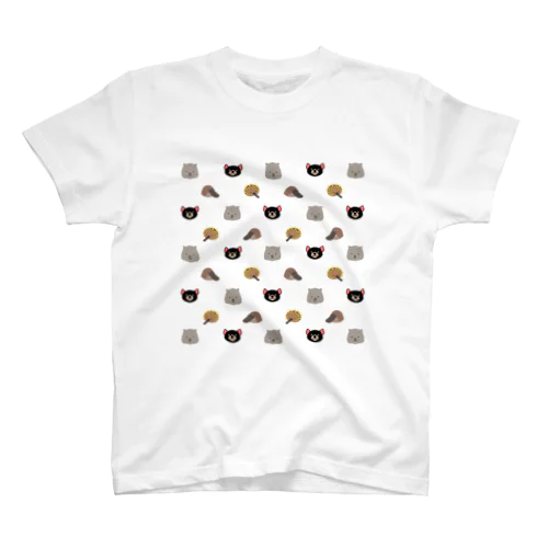 タスマニアの動物柄！タスマニアデビル、ウォンバット、カモノハシ、ハリモグラ Regular Fit T-Shirt