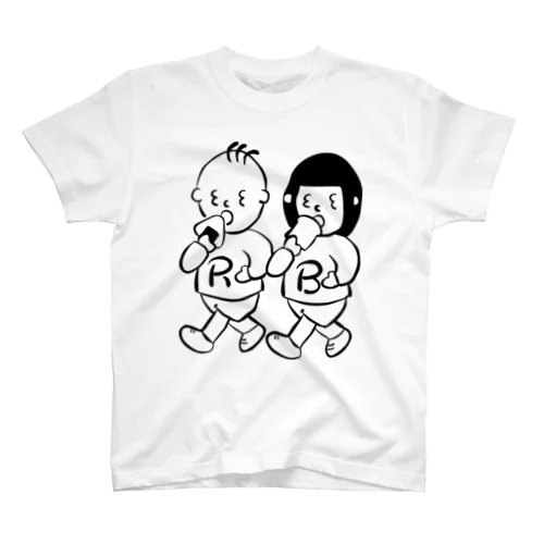 ランブレちゃんロゴTシャツ（背面青ロゴ） Regular Fit T-Shirt