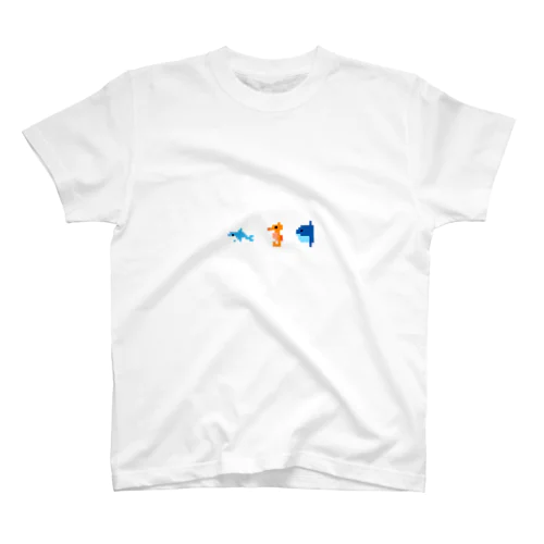 粗ドット絵・海の生き物シリーズ Regular Fit T-Shirt