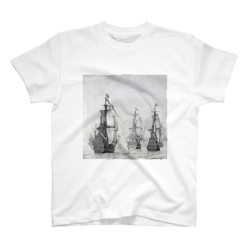 ダンケルクの戦い ウィレム・ファン・デ・ヴェルデ（I） 1659年 スタンダードTシャツ