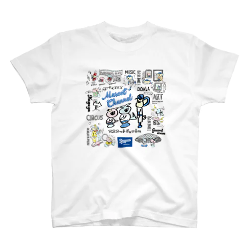 マスコットチャンネル手書きデザイン Regular Fit T-Shirt