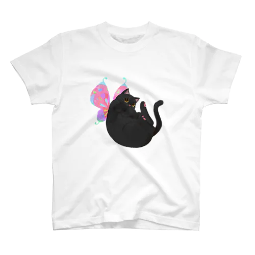 黒猫の妖精 Regular Fit T-Shirt