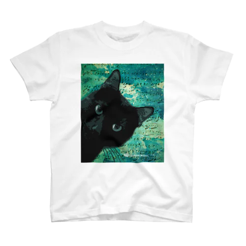 黒猫デュー　アップ スタンダードTシャツ