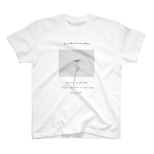 *Greige *Blueflower *Logo Message スタンダードTシャツ