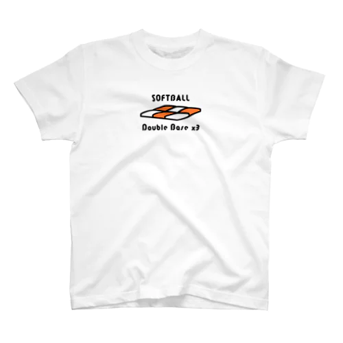 ソフトボール　ダブルベースx3 Regular Fit T-Shirt