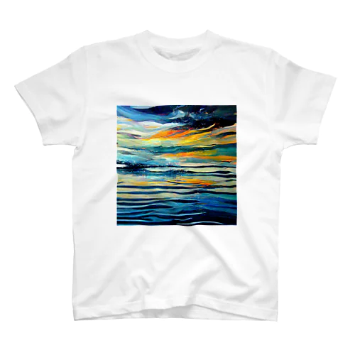 Nishiki AI ART COLLECTION "Sea ​​of ​​Dawn" Regular Fit T-Shirt