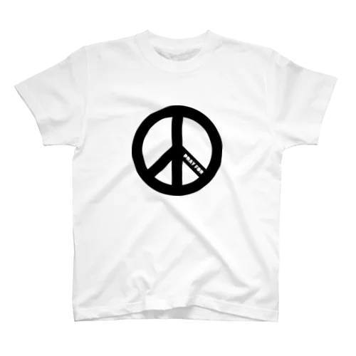 PRAY FOR PEACE ピースマーク ブラック Regular Fit T-Shirt