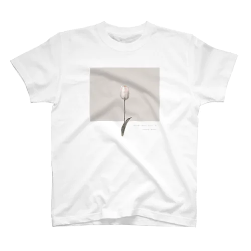 antique peach milk tea × logo message Regular Fit T-Shirt