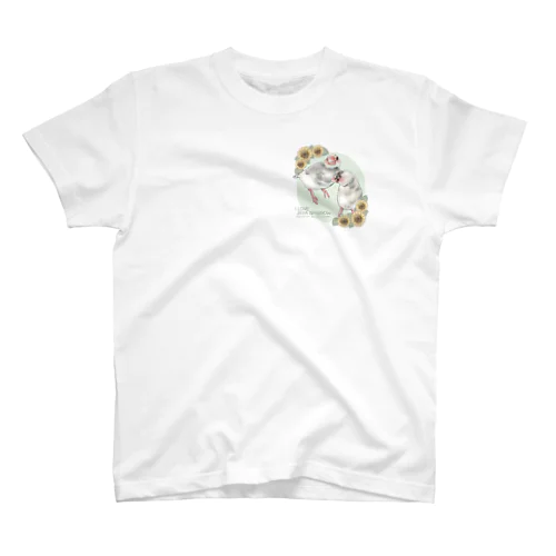 【No.1】I LOVE JAVA SPARROW（ごま塩柄） スタンダードTシャツ