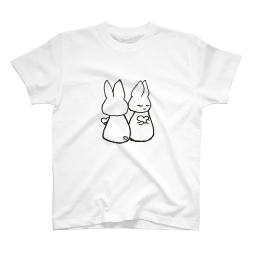 背中合わせうさちゃん Regular Fit T-Shirt