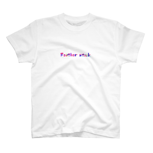 Feather stick　文字ロゴ　1段 Regular Fit T-Shirt