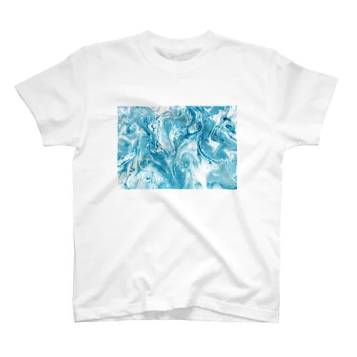 Ebru　light blue Regular Fit T-Shirt