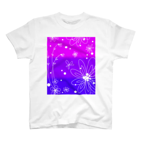 花（パープル） スタンダードTシャツ