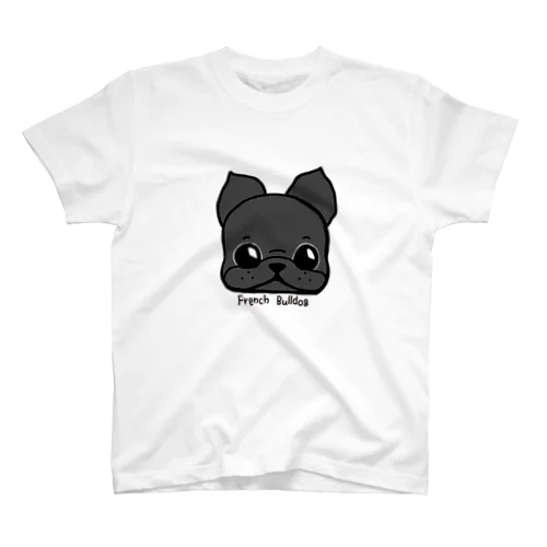 黒フレンチブルドック スタンダードTシャツ