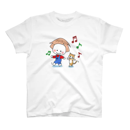 しろまる子ちゃんとニャン君 Regular Fit T-Shirt