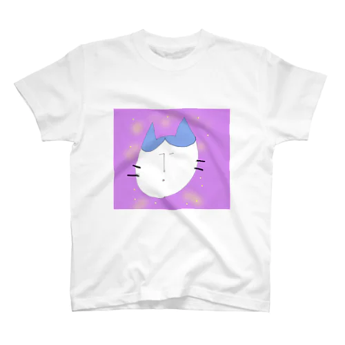 星空にうかぶハチワレ猫 Regular Fit T-Shirt