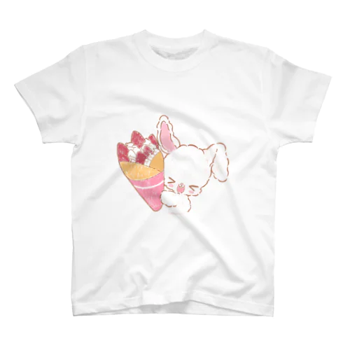 ＜チョコandホイップ＞　ホイップちゃんのおすすめクレープ スタンダードTシャツ