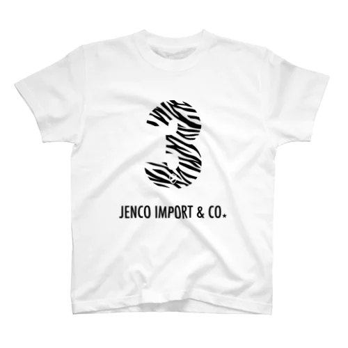 JENCO LUCKY Number3_ZEBRA Regular Fit T-Shirt