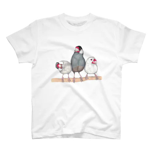[森図鑑] 三羽文鳥 Regular Fit T-Shirt