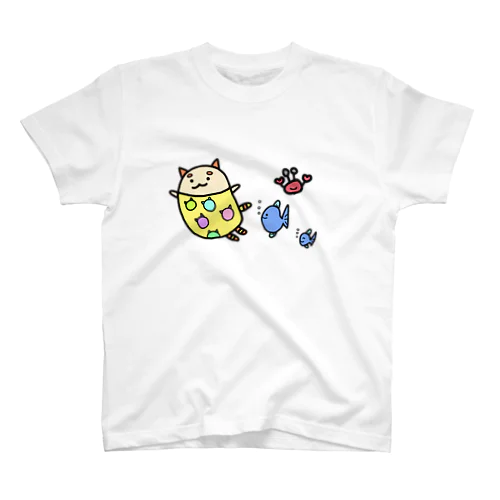 水着ねこ スタンダードTシャツ