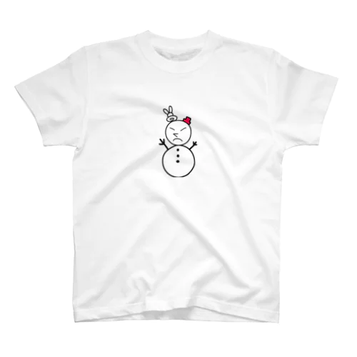 ウサギと雪だるま スタンダードTシャツ