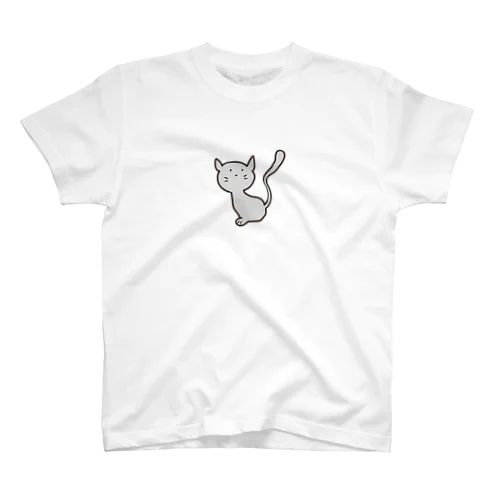 グレーの猫 スタンダードTシャツ