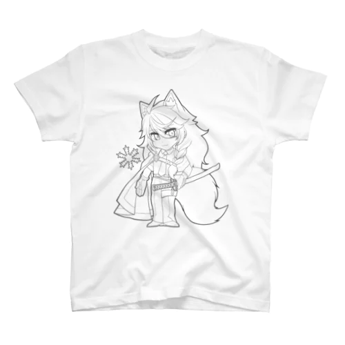 SDアマユキ君(外套装備)/灰 スタンダードTシャツ