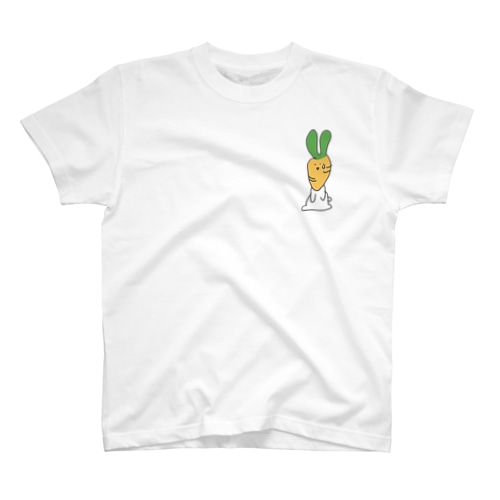 ニンジンが好きすぎて頭がニンジンになったうさぎ Regular Fit T-Shirt