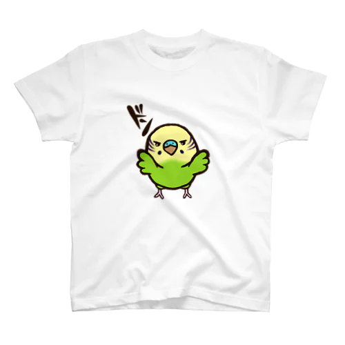 壁ドンインコ（ノーマルグリーン） スタンダードTシャツ