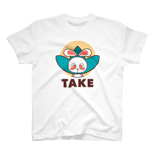 ぽっぷらうさぎ(TAKE) Regular Fit T-Shirt