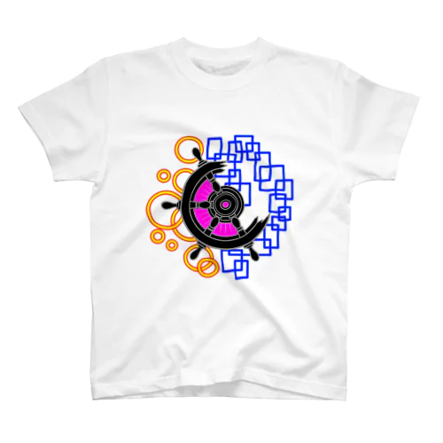 舵輪・黒（steering wheel） スタンダードTシャツ