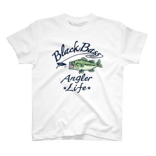 ブラックバス Black bass 釣り人 デザイン・イラスト・アイテム・ブラックバス Tシャツ グッズ・オリジナル(C) Regular Fit T-Shirt