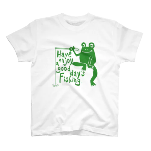 カエルが釣りをするでケロ Regular Fit T-Shirt