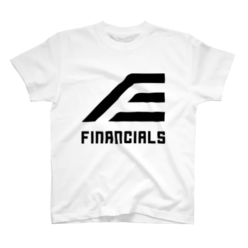 FINANCIALS黒ロゴスクエア Regular Fit T-Shirt